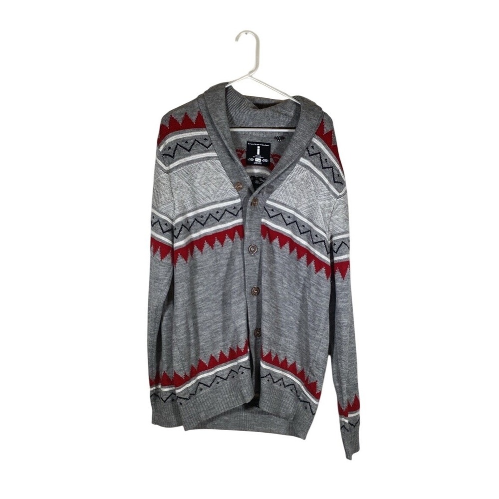 Jeans By Buffalo Cardigan Sweater Mens XL Aztec Southwestern Wool Blend See Desc